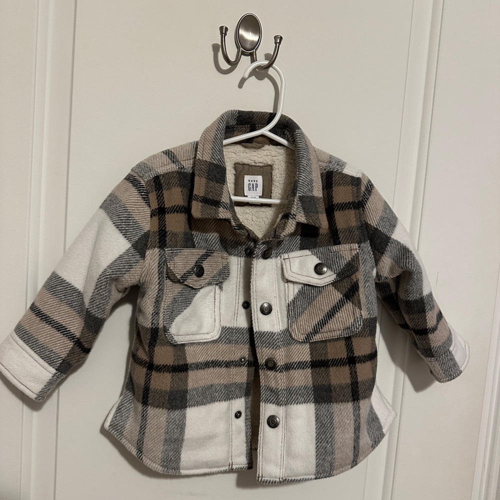 Gap Kids Plaid Sherpa Jacket